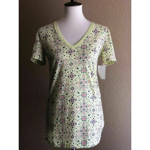 Abound Juniors Green Cotton Blend Casual Tee M - Picture 4 of 8